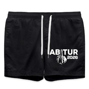 ABI 2026 Abitur du majeur - Don - Short de bain - noir - Devant - AI Model Male 185 light (185cm)