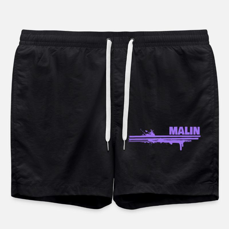 Geschenk für Malin - Badeshorts - Schwarz