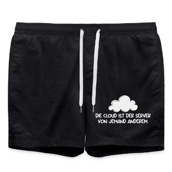 Technischer Support DIE CLOUD IST DER SERVER - Badeshorts - Schwarz - Vorne - AI Model Male 185 light (185cm)
