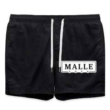 Malle 2026 - Short de bain - noir - Devant - AI Model Male 185 light (185cm)
