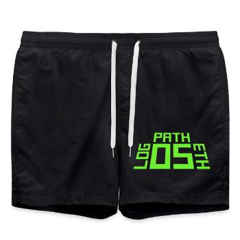 Logos Ethos Pathos Rhétorique Étudiant en Philosophie - Short de bain - noir - Devant - AI Model Male 185 light (185cm)