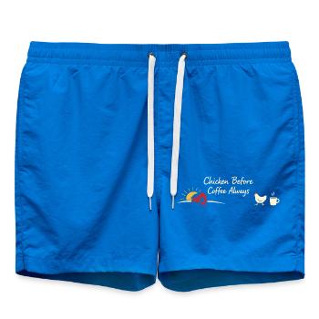 Poulets dans le jardin Style de vie poulet - Short de bain - cobalt blue - Devant