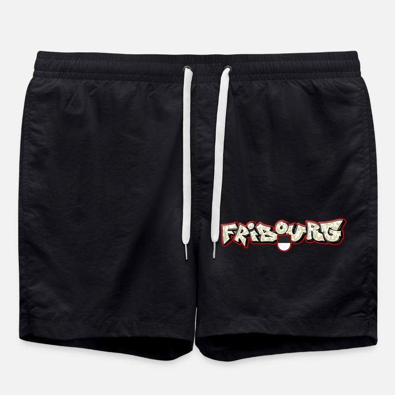 Fribourg Graffiti - Short de bain - noir