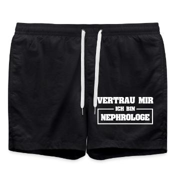 Nephrologist as Funny - Swim Trunks - black - Front - AI Model Male 185 light (185cm)