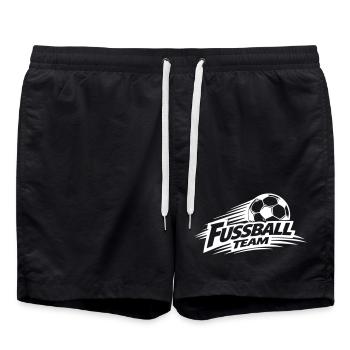Fussball Team Symbol - Badeshorts - Schwarz - Vorne - AI Model Male 185 light (185cm)