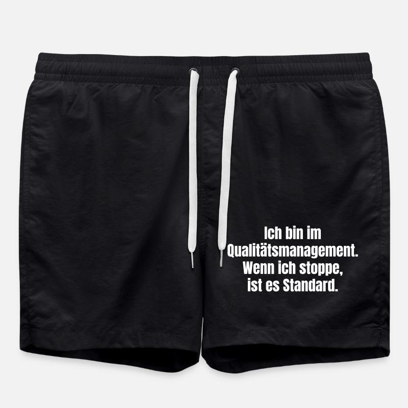 Slogan de gestion de la qualité - Short de bain - noir