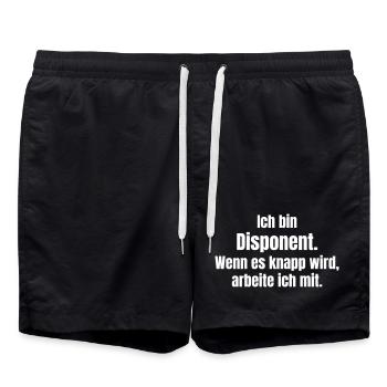 Dispatcher dit : La logistique opérationnelle devient serrée - Short de bain - noir - Devant - AI Model Male 185 light (185cm)