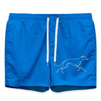 Minimalistische Windhund Silhouette Linienkunst - Badeshorts - Cobalt blue - Vorne