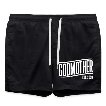 Patentante Est. 2026 - Badeshorts - Schwarz - Vorne - AI Model Male 185 light (185cm)