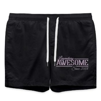 Legendary 18th Birthday Vintage Vintage 2008 - Swim Trunks - black - Front - AI Model Male 185 light (185cm)