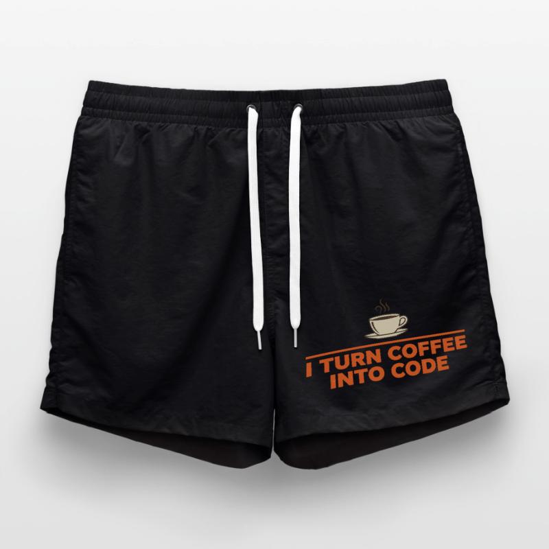 Je transforme le café en code – Programmer Retro Short de bain