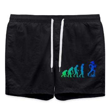 Clear running motif for every day - Swim Trunks - black - Front - AI Model Male 185 light (185cm)