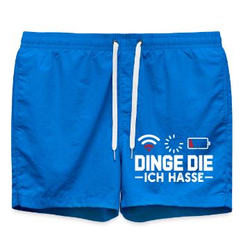 Nerd Computer THINGS I HATE FUNNY - Swim Trunks - cobalt blue - Front