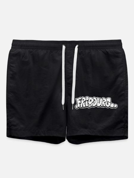 Fribourg Camo Graffiti - Badeshorts - Schwarz