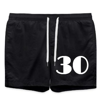 30. 30 ANS. 30e ANNIVERSAIRE. ANNIVERSAIRE 30 ANS. - Short de bain - noir - Devant - AI Model Male 185 light (185cm)