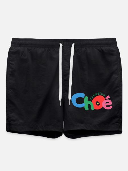 choe creative texte - Short de bain - noir