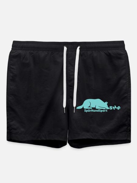 SHS logo mint - Swim Trunks - black