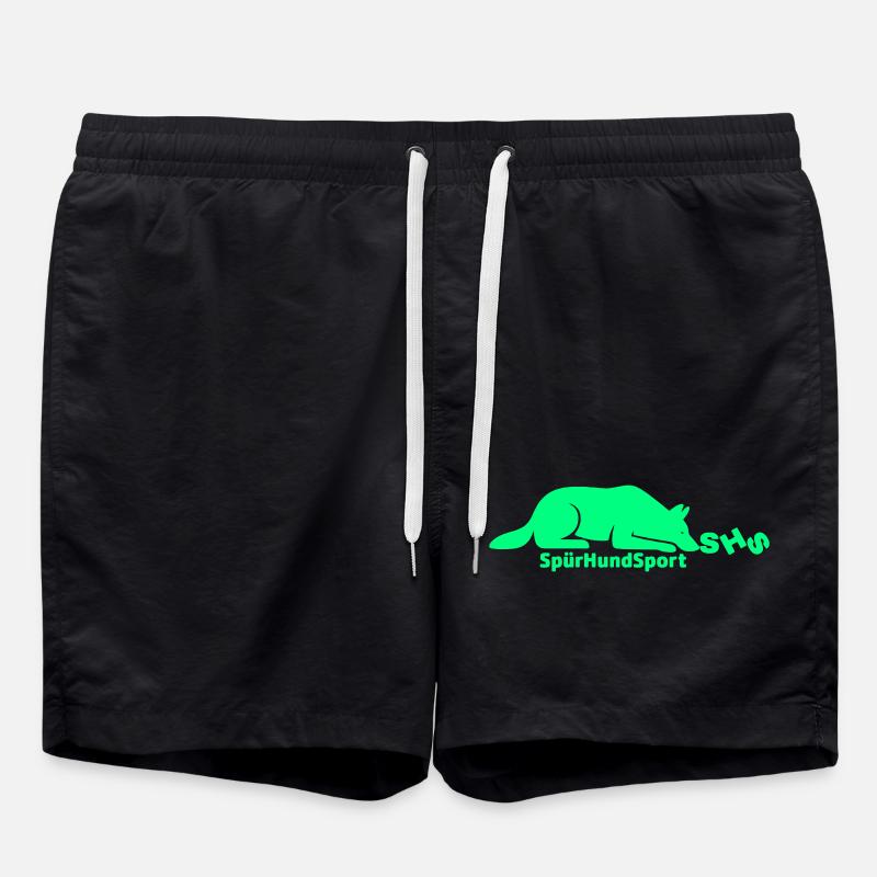 SHS logo green - Swim Trunks - black