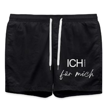 I decide for myself. - Swim Trunks - black - Front - AI Model Male 185 light (185cm)