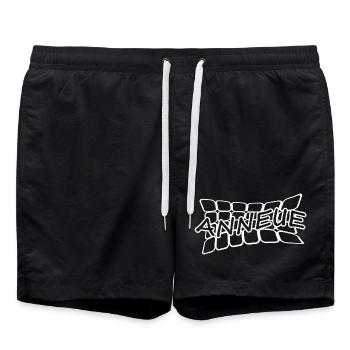 Name Annelie - Badeshorts - Schwarz - Vorne - AI Model Male 185 light (185cm)