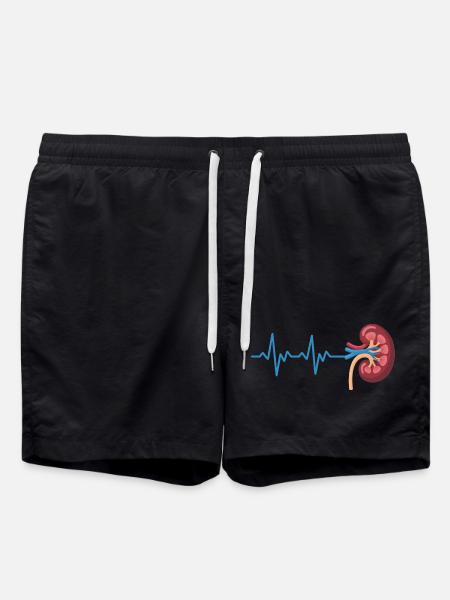 Kidney Rhythm Graph - Swim Trunks - black