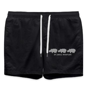 st.lucia_nightlife_1 - Swim Trunks - black - Front - AI Model Male 185 light (185cm)