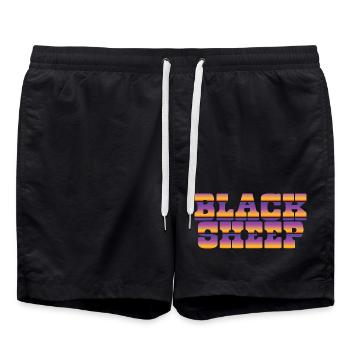 black sheep - Swim Trunks - black - Front - AI Model Male 185 light (185cm)