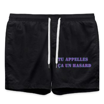 TU APPELLES ÇA UN HASARD - Short de bain - noir - Devant - AI Model Male 185 light (185cm)