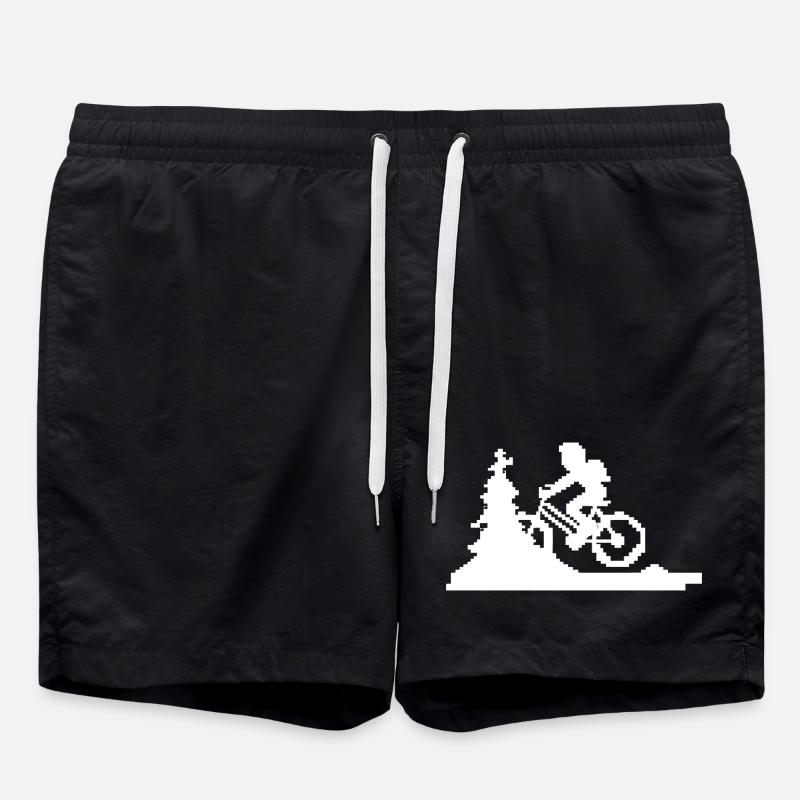 Mountainbike Pixel - Badeshorts - Schwarz