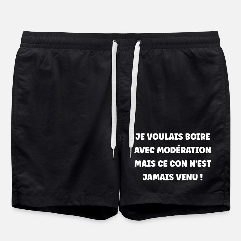 Trinken Sie in Maßen - Badeshorts - Schwarz