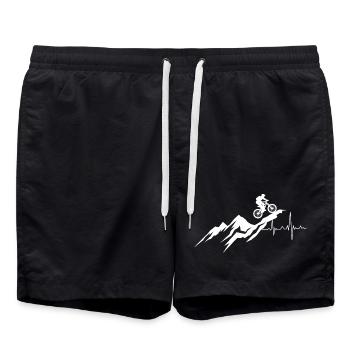 Battement de cœur en descente en VTT - Short de bain - noir - Devant - AI Model Male 185 light (185cm)