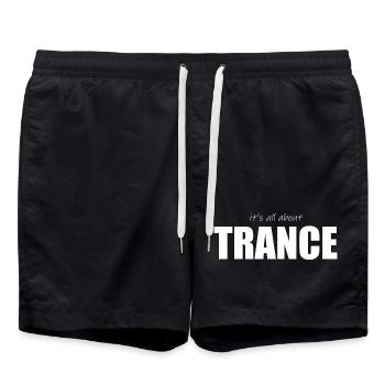 Tout tourne autour de la trance - Short de bain - noir - Devant - AI Model Male 185 light (185cm)