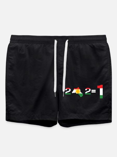 Kurdistan 2+2= 1 - Swim Trunks - black