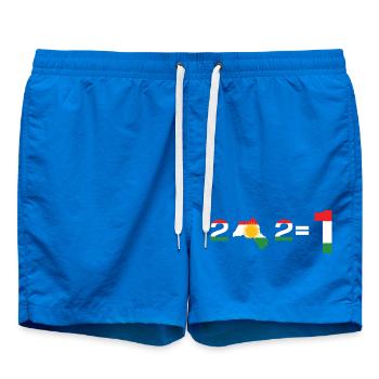 Kurdistan 2+2= 1  - Badeshorts - Cobalt blue - Vorne