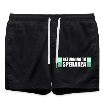 Back to Speranza Funny Gaming Loot - Badeshorts - Schwarz - Vorne - AI Model Male 185 light (185cm)