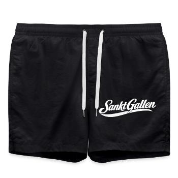 Sankt Gallen - Badeshorts - Schwarz - Vorne - AI Model Male 185 light (185cm)