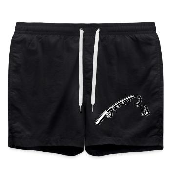 Fishing Rod Fishing - Swim Trunks - black - Front - AI Model Male 185 light (185cm)