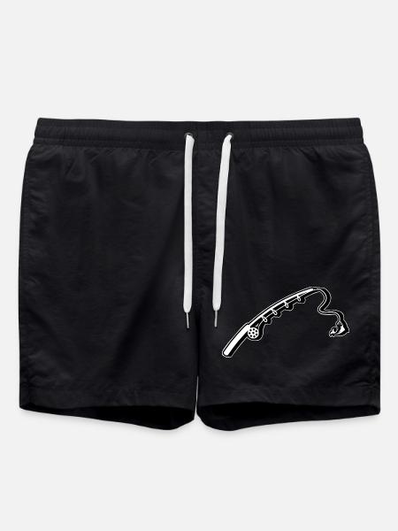 Fishing Rod Fishing - Swim Trunks - black