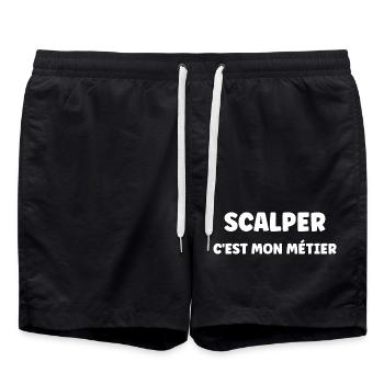 Scalper C’est Mon Métier - Short de bain - noir - Devant - AI Model Male 185 light (185cm)