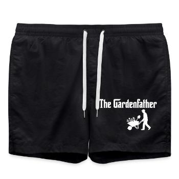 The Gardenfather – The Godfather of the Garden - Swim Trunks - black - Front - AI Model Male 185 light (185cm)