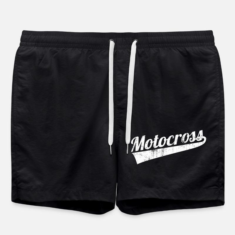 Motocross rétro - Short de bain - noir