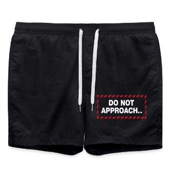 Déclaration de distance d’avertissement - Short de bain - noir - Devant - AI Model Male 185 light (185cm)