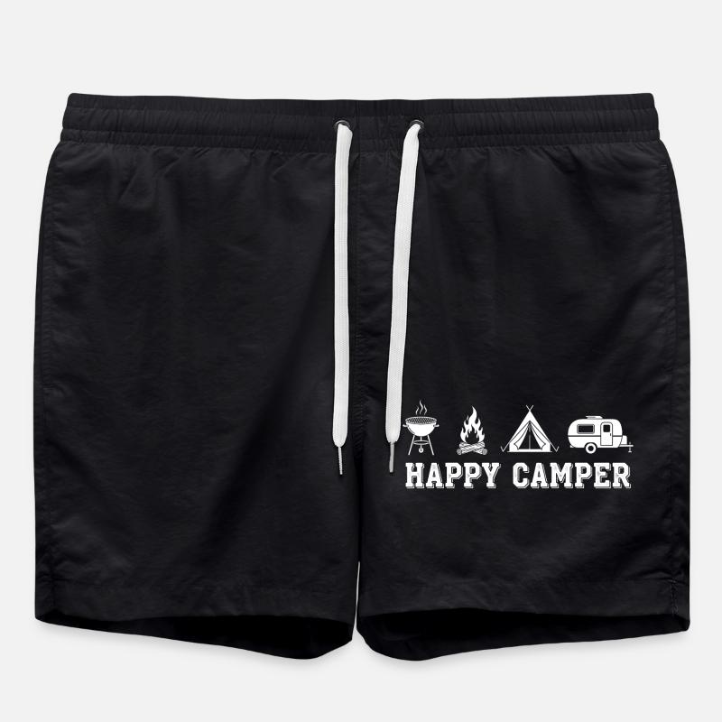 Happy Camper Tent Grill Caravan - Swim Trunks - black