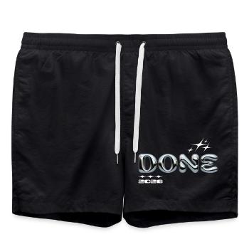 Design de bulles chromées 2028 terminé - Short de bain - noir - Devant - AI Model Male 185 light (185cm)