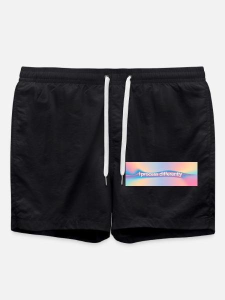 I process differently - Swim Trunks - black