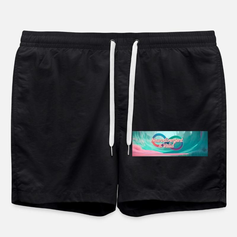 Neurodivergent & Valid - Short de bain - noir