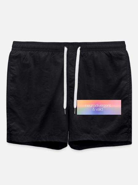 Neurodivergent & valid - Swim Trunks - black