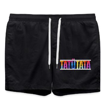 Tatuetata_bunt_ - Swim Trunks - black - Front - AI Model Male 185 light (185cm)