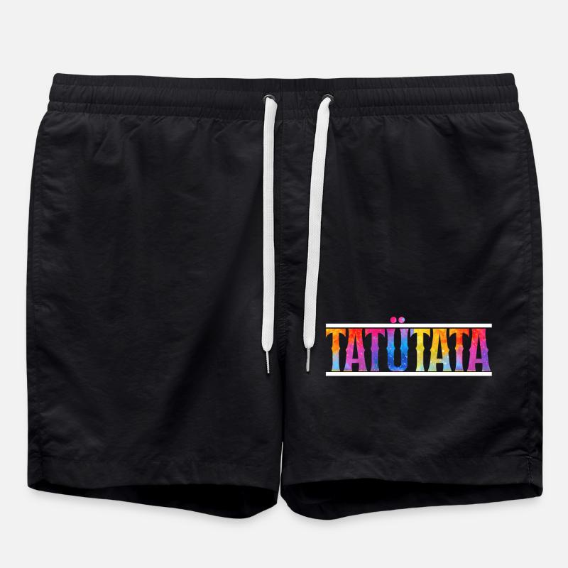 Tatuetata_bunt_ - Swim Trunks - black