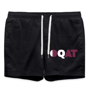 Qatar - Swim Trunks - black - Front - AI Model Male 185 light (185cm)